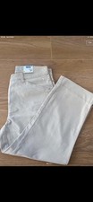 Brax Ladies Beige Light Denim 3/4 Length Trousers Size 8