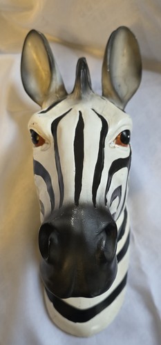 Vtg decorative zebra head wall - vtg,