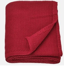 IKEA HUMLEMOTT Throw, dark red, 130x170 cm. NEW.Cotton feel knit