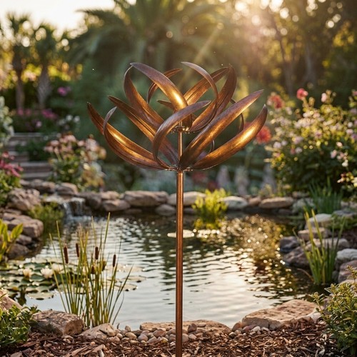 Burghley garden wind sculpture - garden,