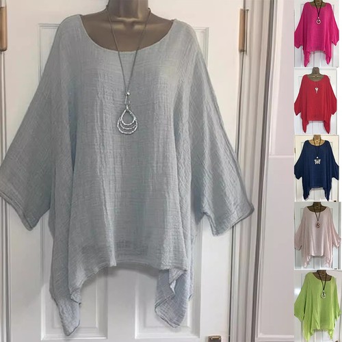 Womens cotton batwing tunic - batwing,
