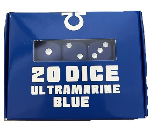 Ultramarine blue 16mm dice - blue,