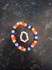 Clay bead Halloween bracelet and ring set