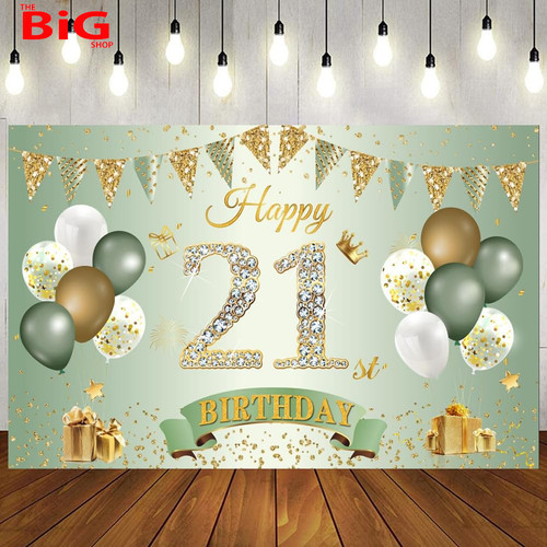 Happy 21st birthday banner - 21st,