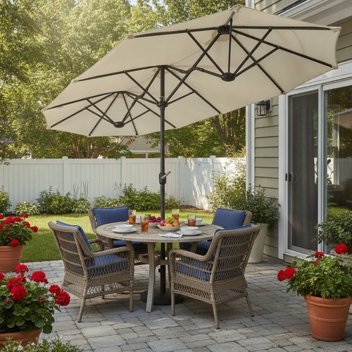 Double garden parasol - double,