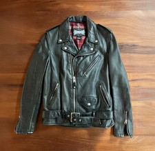 Schott Perfecto Black Leather Jacket - Biker Jacket - Model 626VN - Size Small