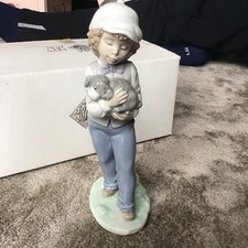 Nao By Lladro My Friend Tom Boy With Dog Figurine 01135 Boxed