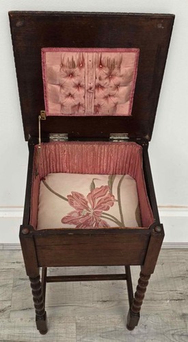 Antique stunning wooden sewing - antique,