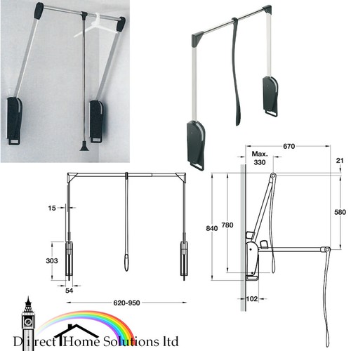 Hafele wardrobe lift - lift, pull