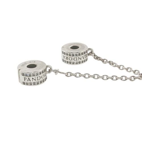 Authentic pandora silver logo - pandora,