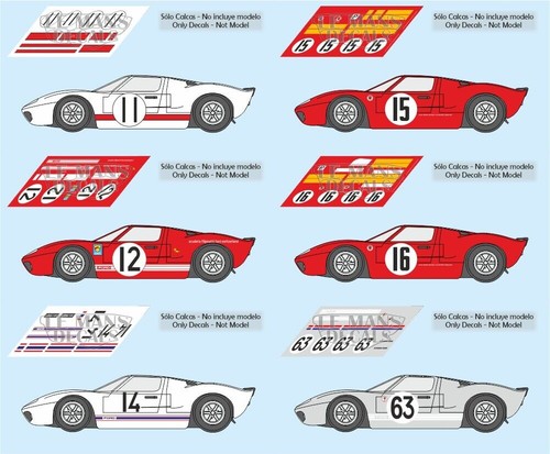 Decals ford gt40 mans - decals,