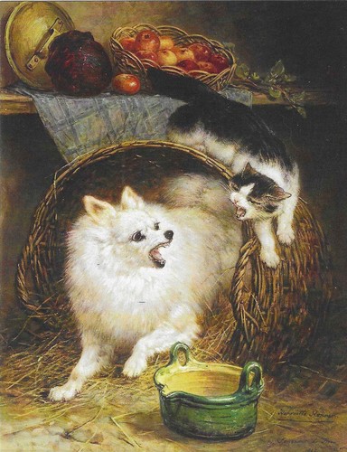 New dogs postcard - dogs, art