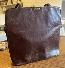 Hidesign Brown Real Leather Shoulder Handbag- Preloved . Good Condition Inside