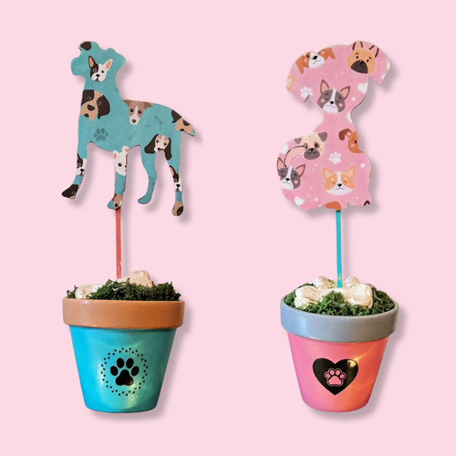 Dog decorative pot ornament - dog,