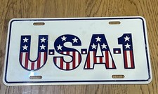 Chevrolet USA-1 Embossed Metal Vintage Vanity Novelty Show License Plate 1980’s