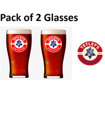 Tetley beer pint glass - tetley's,