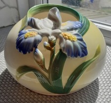Vintage  Graff Round Iris Flower Porcelain  Vase size 17 x 11 cm