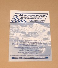 1994 Northampton Brisca F1 Grand National Championship & F2 programme, 30 Oct