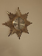 Vintage Avia Quartz Starburst  Wall hanging Clock