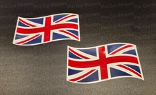 Union Jack Great Britain Wavy Flags Vinyl Car Van Stickers Decals small - large