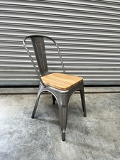 Gun metal oak wood - gun, tolix