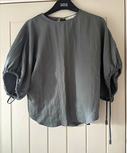 Zara grey khaki solid - grey/khaki, round