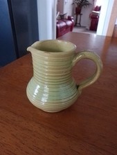 Stoneware Studio Burton Pottery Jug  Vintage.  Olive Green 
