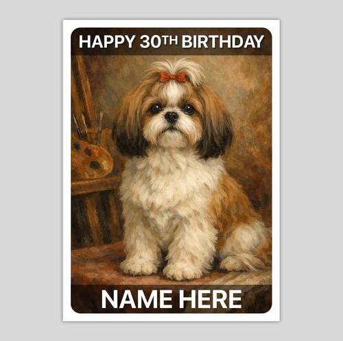 Shih tzu dog - tzu, personalised