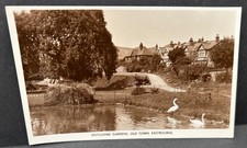 East Sussex postcard - EASTBOURNE OLD TOWN - Motcombe Gardens Houses & Swans