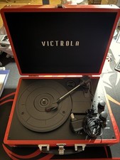 Victrola Red Suitcase Record