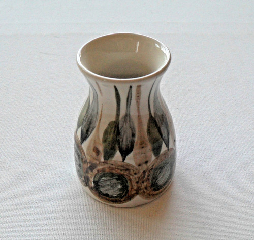 Small floral pottery vase - small,