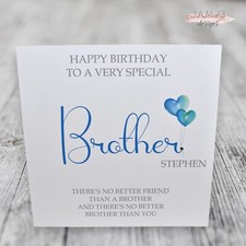 Personalised Brother Birthday Card