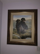 NIGEL HEMMING HOT CHOCOLATE  - ORIGINAL PAINTING CHOCOLATE LABRADORS - £8000