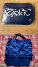 Blue ZipSac Fold Away Shopping Bag Reusable Foldable ECO Grocery Bag. 