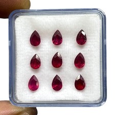 Pcs natural ruby 6x4mm pear - natural,
