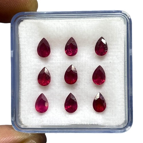 Pcs natural ruby - ruby, 6x4mm