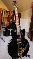 Epiphone BB King Lucille ES-355 Ebony Guitar with Bigsby B7 and  Hard Case