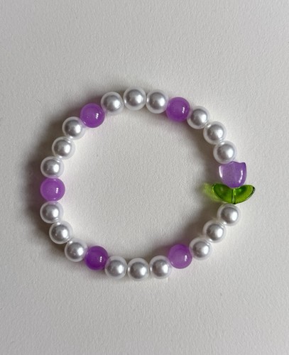 Purple pearl and tulip - purple,