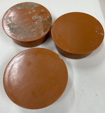 3 x Polypipe UG420 110mm - Soil Pipe - Push-Fit - Underground - Stop End