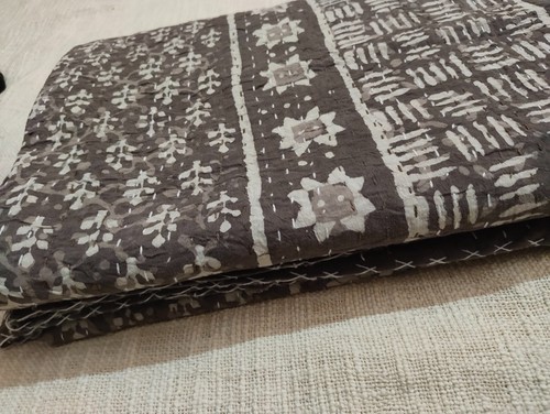 Indian kantha quilt bedspread - kantha,