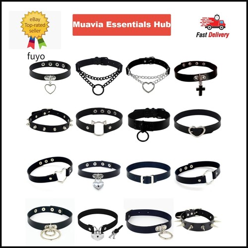 Leather collar adjustable - leather,