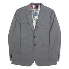 TED BAKER Mens Blazer Jacket Grey Wool L
