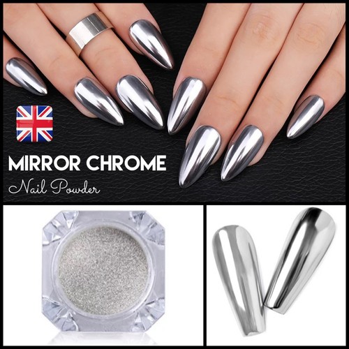 Mirror chrome silver - chrome, nail