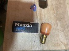 Vintage Mazda Pygmy Light Bulb - colour “Flame”- bayonet- 15W - New Old Stock