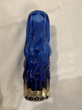 Blue Brain/Cage Vase Pavel Hlava Novy Bor Borske Sklo Glassworks For Crystalex 