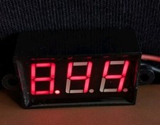 pair of Digital Voltmeter Red