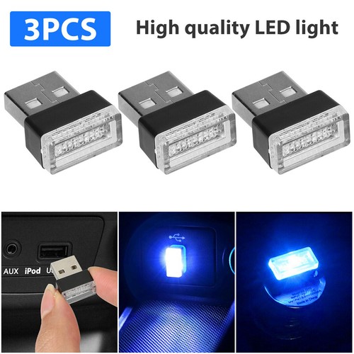 Blue led usb car interior - blue,
