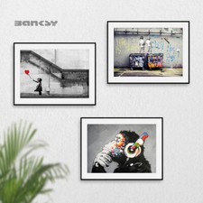Set of 3 Banksy Posters Wall