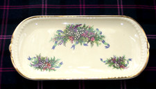 Sandwich Cake Plate Scottish Heather Harvest  Vintage SWINNERTONS Honey Glaze