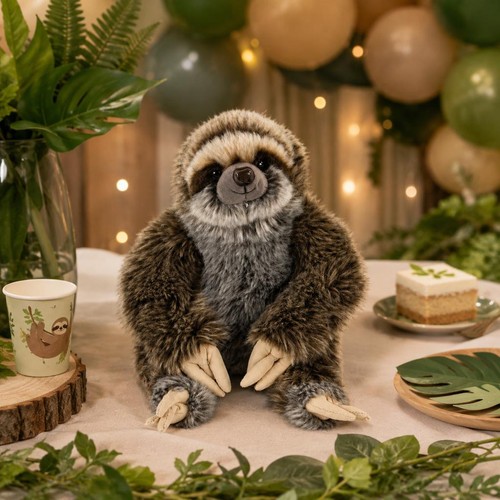 Realistic plush sloth toy soft - plush,